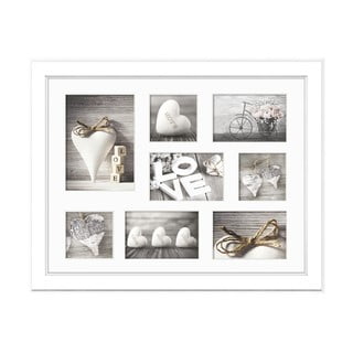 Balts rāmis 8 fotogrāfijām Styler Galeria Malmo, 51 x 41 cm
