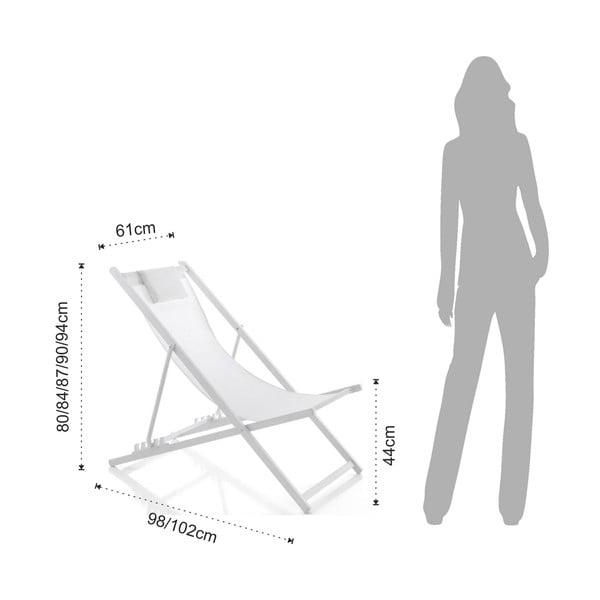 Balts metāla saliekams dārza zvilnis Milos – Tomasucci-image-4