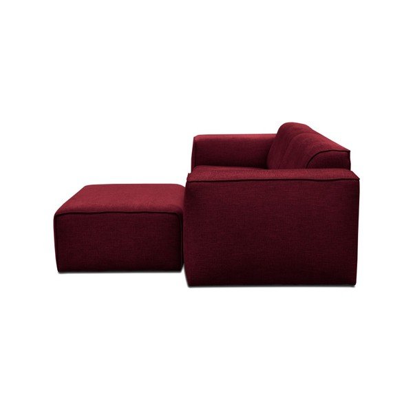 Sarkans trīsvietīgs dīvāns ar pufu Cosmopolitan Design Phoenix-image-2