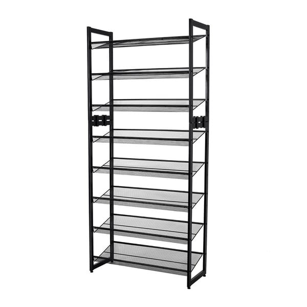 Melns metāla plaukts 15 apavu pāriem Songmics-image-3