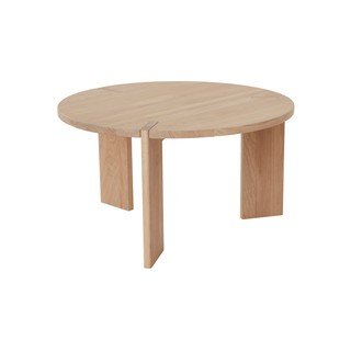 Dabīga toņa ozola masīvkoka apaļš žurnālgaldiņš ø 65 cm Oy – OYOY Living Design