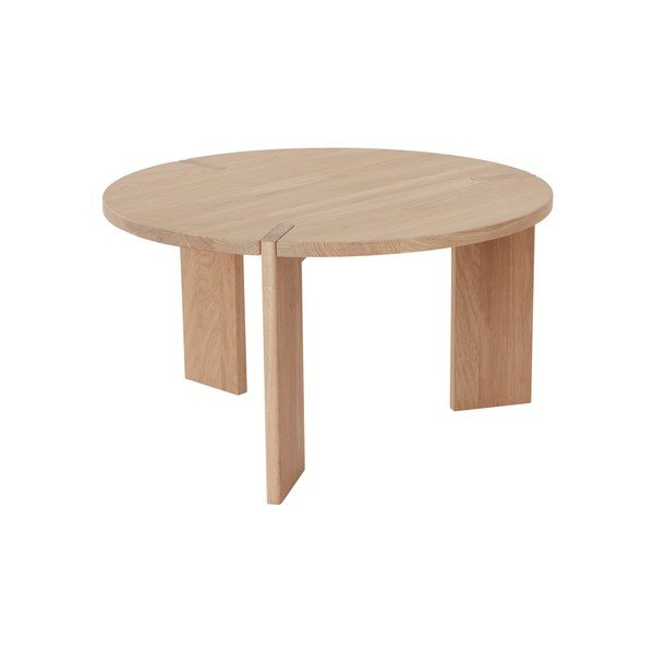 Dabīga toņa ozola masīvkoka apaļš žurnālgaldiņš ø 65 cm Oy – OYOY Living Design