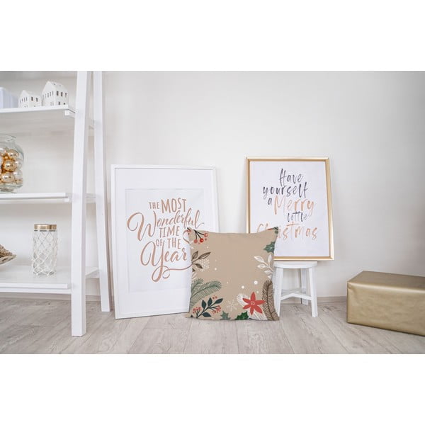 Kokvilnas Ziemassvētku spilvens Butter Kings Branches, 45 x 45 cm-image-2