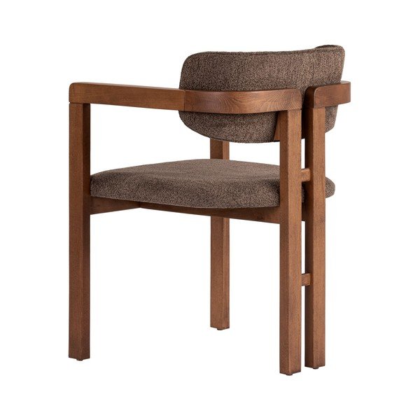 Brūns ēdamistabas krēsls ar roku balstiem Toscana – Kalune Design-image-2