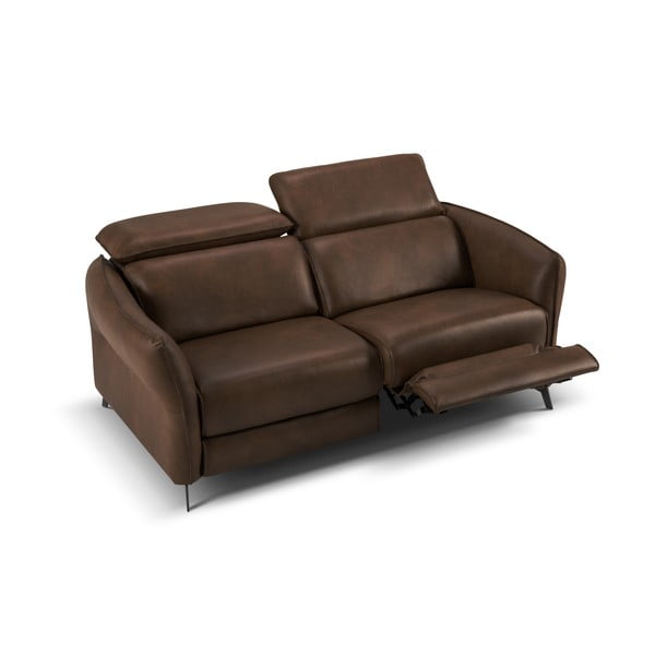 Tumši brūns ādas dīvāns 103 cm Hubble – Windsor & Co Sofas-image-3