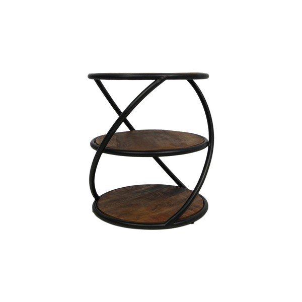 HSM kolekcija Tornis, mango koka sānu galdiņš, ø 43 cm-image-1