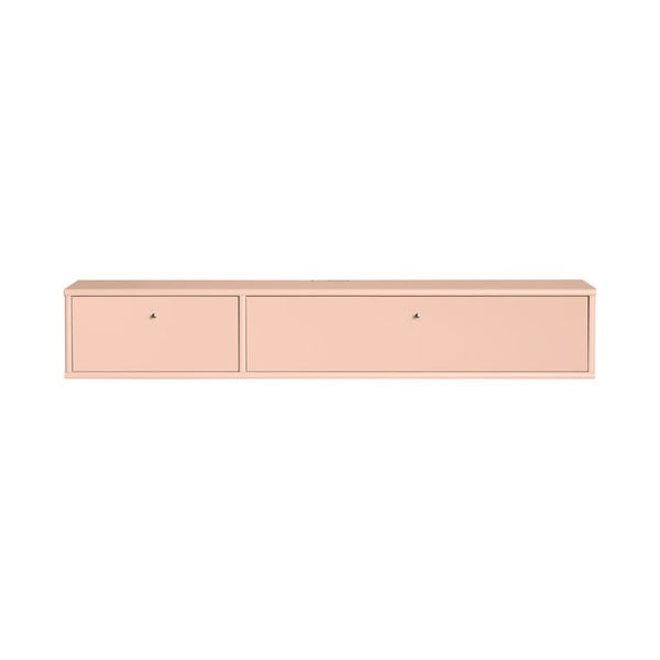 Gaiši rozā TV galdiņš 136x22x32,5 cm Mistral – Hammel Furniture