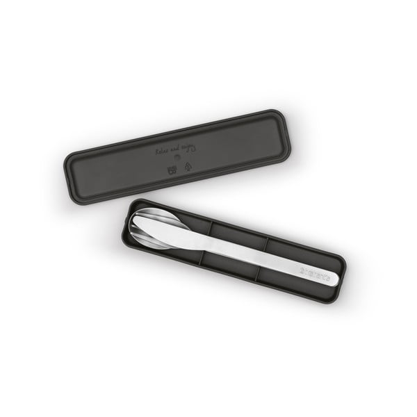 Sudraba krāsas nerūsējošā tērauda ceļojumu galda piederumi (3 gab.) Make & Take – Brabantia-image-3