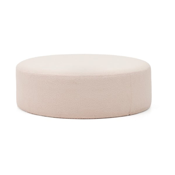 Gaiši rozā pufs no buklē auduma Kaeli – Kave Home