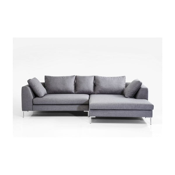 Kare Design Bruno Panini pelēks stūra dīvāns, platums 290 cm, labais stūris