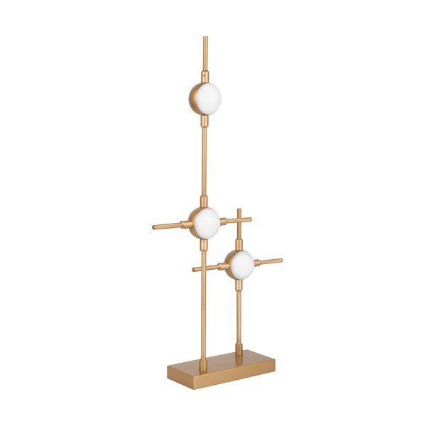 Zelta krāsas metāla LED galda lampa ar akrila stikla abažūru (augstums 52 cm) Atomo – Nova Luce