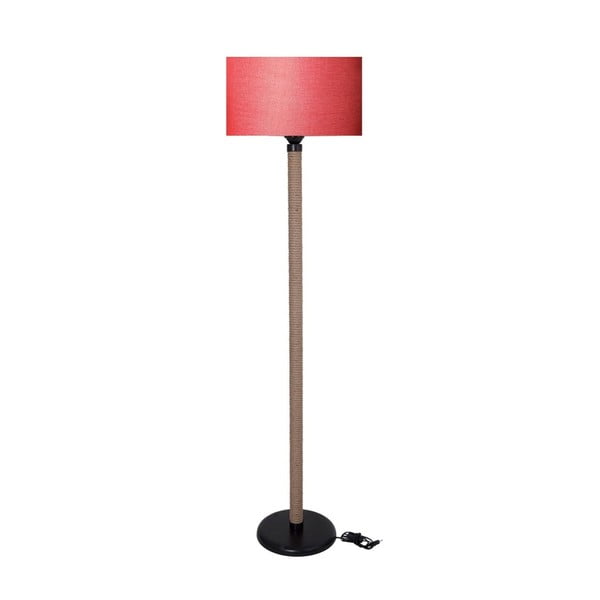 Brīvi stāvoša lampa ar sarkanu abažūru Kate Louise Rope