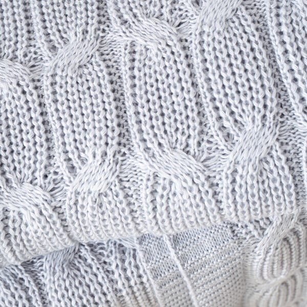 Pelēks adīts pleds 130x170 cm Chunky Marl Knit – Catherine Lansfield-image-1