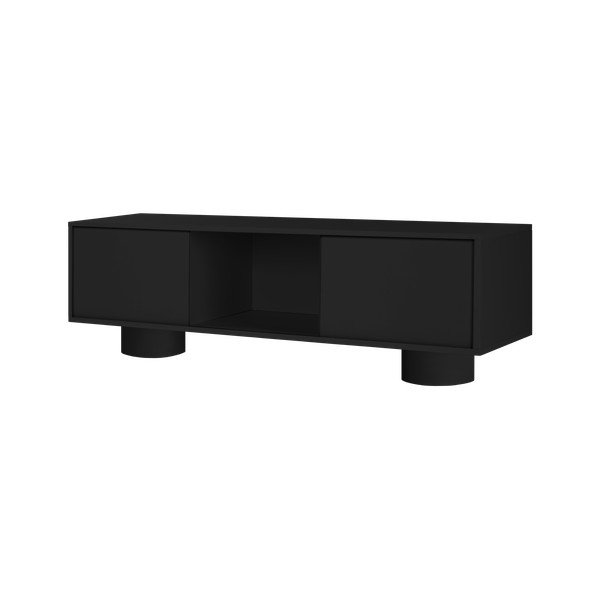 Melns TV galdiņš 160x48x42 cm Taro – noo.ma