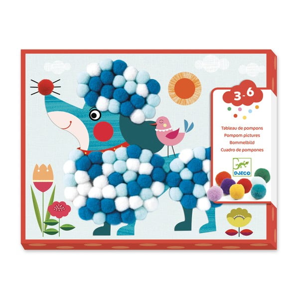 Kolāžu komplekts ar bumbiņām Djeco Dogs-image-2