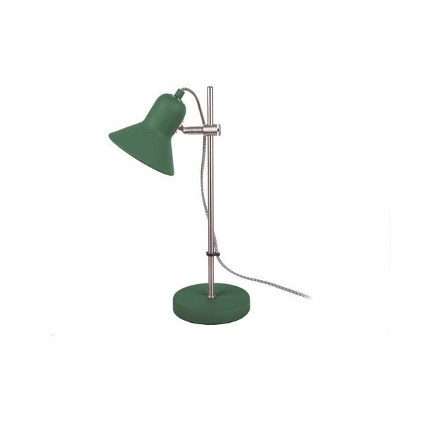 Tumši zaļa galda lampa Leitmotiv Slender, augstums 43 cm
