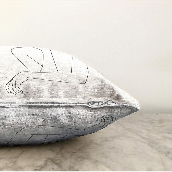 Spilvendrāna ar kokvilnas maisījumu Minimalist Cushion Covers Pose, 55 x 55 cm-image-1