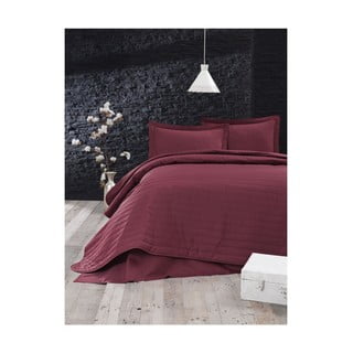 Tumšs bordo viegli stepēts gultas pārklājs Mijolnir Monart, 220 x 240 cm