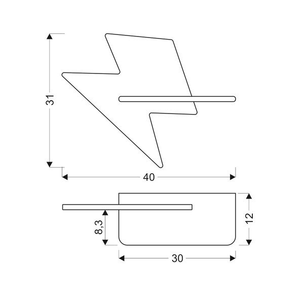 Dzeltens bērnu gaismeklis Lightning – Candellux Lighting-image-3