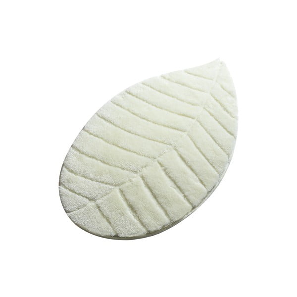 Krēmkrāsas vannas istabas paklājiņš 60x100 cm Jungle Leaf – Foutastic