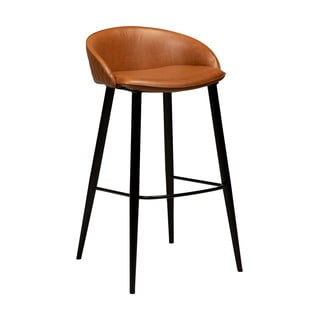 Brūns mākslīgās ādas bāra krēsls DAN-FORM Denmark Dual, augstums 91 cm