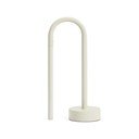 Ziloņkaula krāsas metāla LED galda lampa (augstums 30 cm) Bow – Kave Home