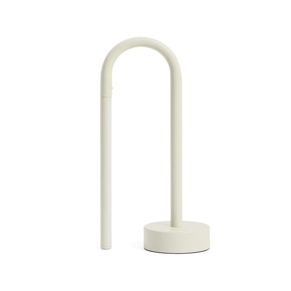 Ziloņkaula krāsas metāla LED galda lampa (augstums 30 cm) Bow – Kave Home