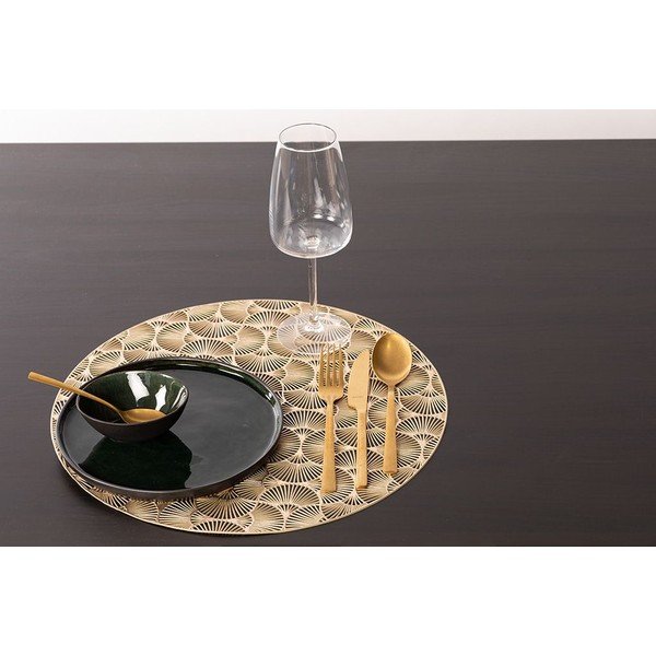 Zelta krāsas galda paliktnis Tiseco Home Studio, ⌀ 38 cm-image-2