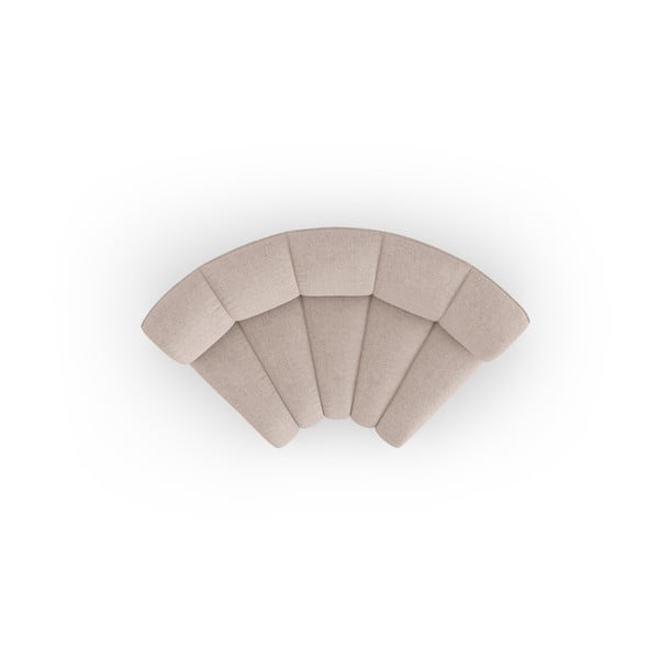 Bēša modulārā dīvāna daļa no šenila auduma (ar maināmu stūri) Lupine – Micadoni -image-2