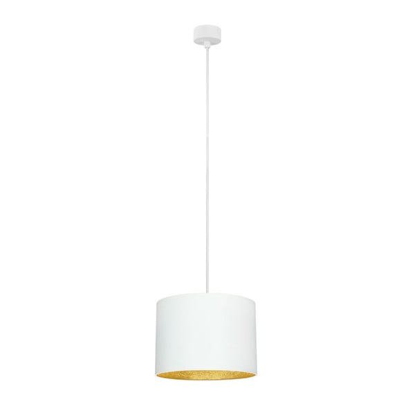 Balta griestu lampa ar zelta krāsas iekšpusi Sotto Luce Mika, ⌀ 25 cm