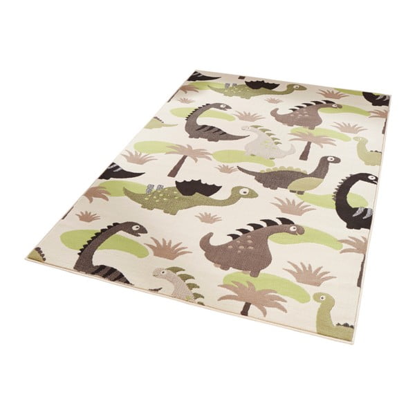 Zaļš un brūns bērnu paklājs Zala Living Dino, 140 x 200 cm-image-1