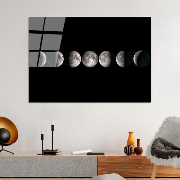 Stikla glezna 100x70 cm Moon Phases – Wallity-image-3