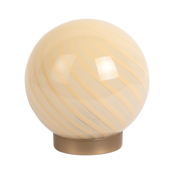 Gaiši dzeltena galda lampa ar stikla abažūru (augstums 17 cm) Summer Globe – Leitmotiv