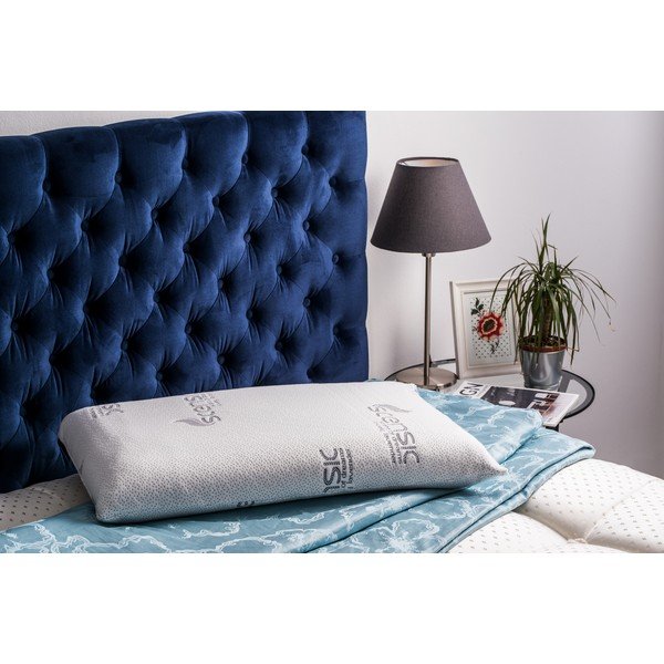 Balts kokvilnas spilvens ar atmiņas putām ProSleep Bio Moore Lavender, 42 x 72 cm-image-1