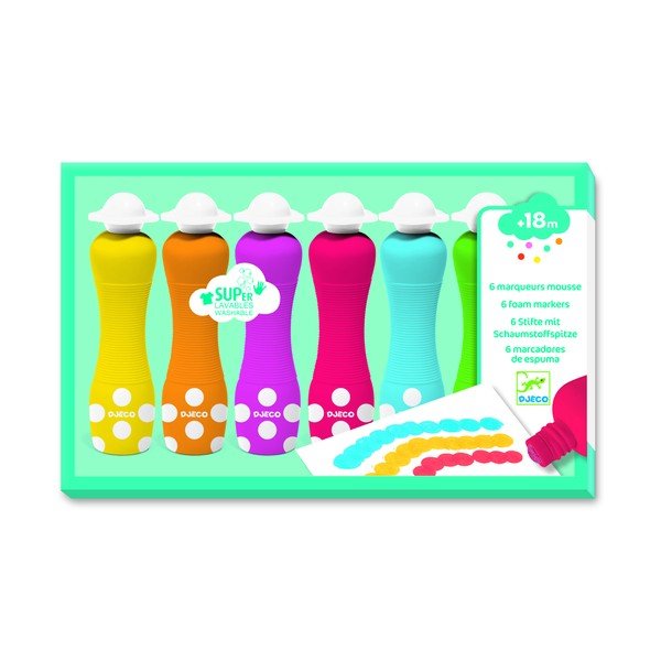 6 pirkstu krāsu komplekts ar aplikatoru Djeco-image-2
