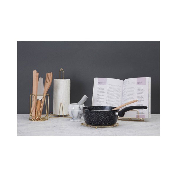 Zelta krāsas metāla papīra dvieļu turētājs ø 15 cm Vertex – Premier Housewares-image-1