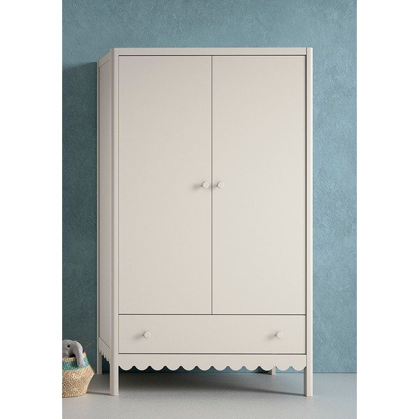 Bēšs bērnu drēbju skapis 110x190x55 cm Swingo – Vipack-image-1