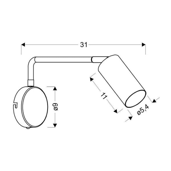 Melna metāla sienas lampa Tina – Candellux Lighting-image-3