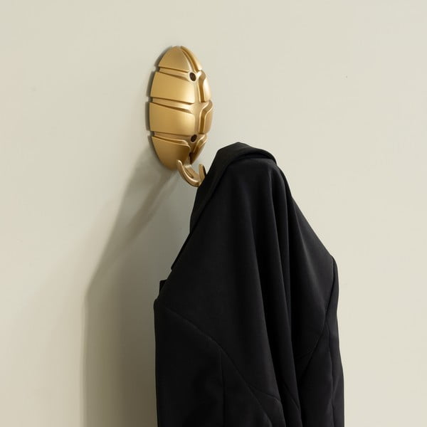 Zelta krāsas plastmasas sienas āķis Bug – Spinder Design-image-1