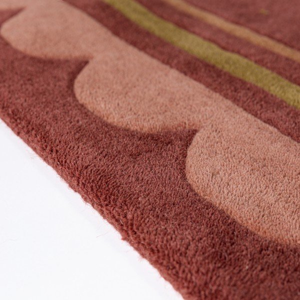Bordo ar rokām darināts vilnas celiņa paklājs 80x230 cm Lois – Flair Rugs-image-3