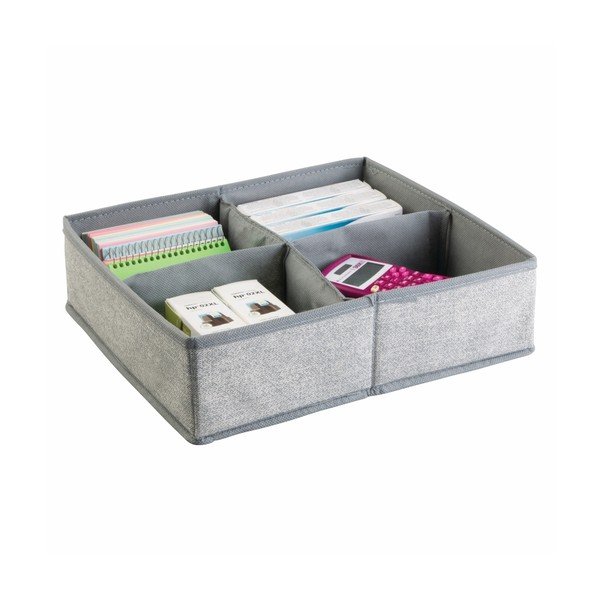 Pelēks 4 detaļu atvilktņu organizators InterDesign Aldo, 30,5 x 35,5 cm-image-1