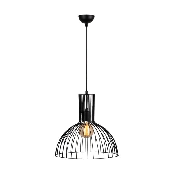 Melna piekaramā lampa ar metāla abažūru ø 38 cm Fellini – Opviq lights