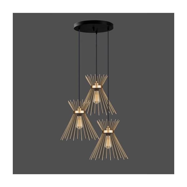 Metāla piekaramais lukturis zelta krāsā ø 34 cm Izmir – Squid Lighting-image-1