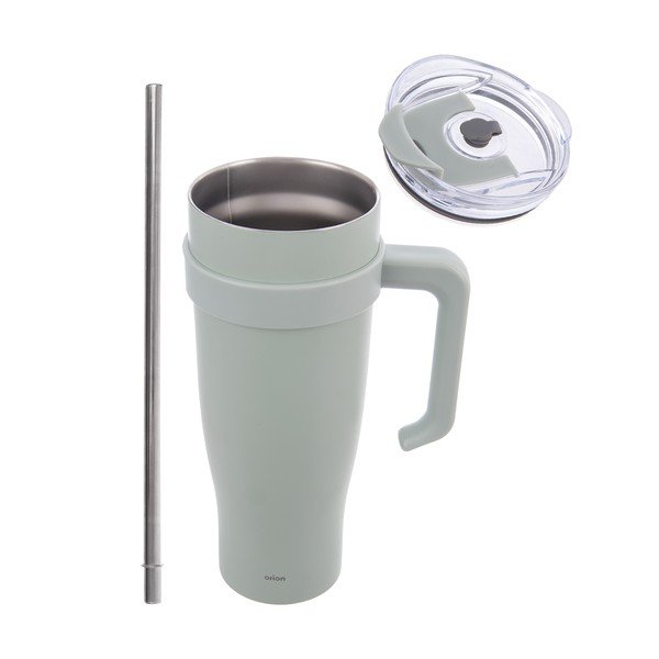 Salvijas zaļa termokrūze ar salmiņu 1,2 l Termo – Orion-image-2