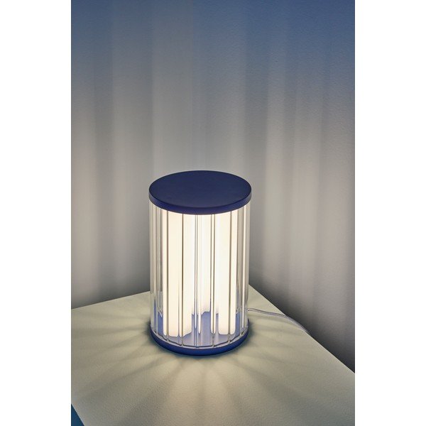 Zila stikla LED galda lampa ar regulējamu spilgtumu (augstums 30 cm) Aru – Hübsch-image-2