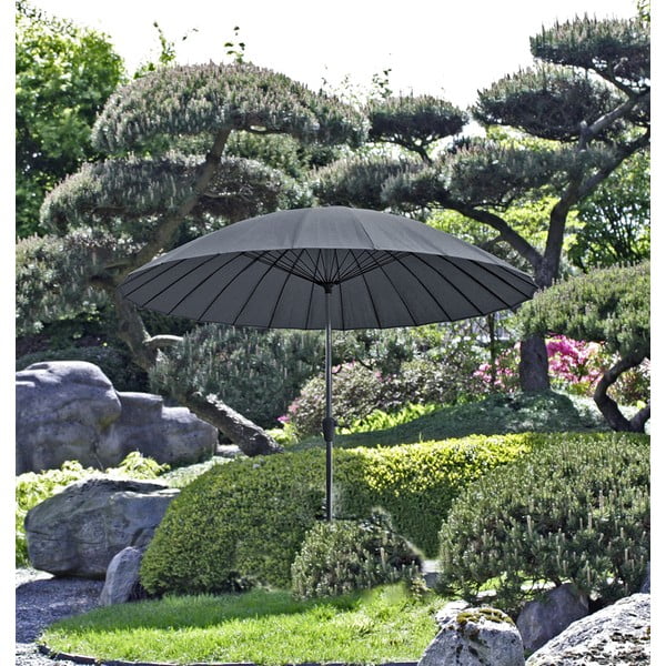 Pelēks saulessargs ø 260 cm – Garden Pleasure-image-1