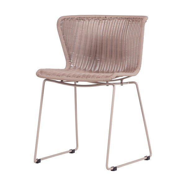 Bēši mākslīgās rotangpalmas dārza krēsli (2 gab.) Wings – WOOOD