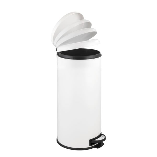 Balta tērauda atkritumu tvertne ar pedāli 30 l Leman – Wenko-image-2
