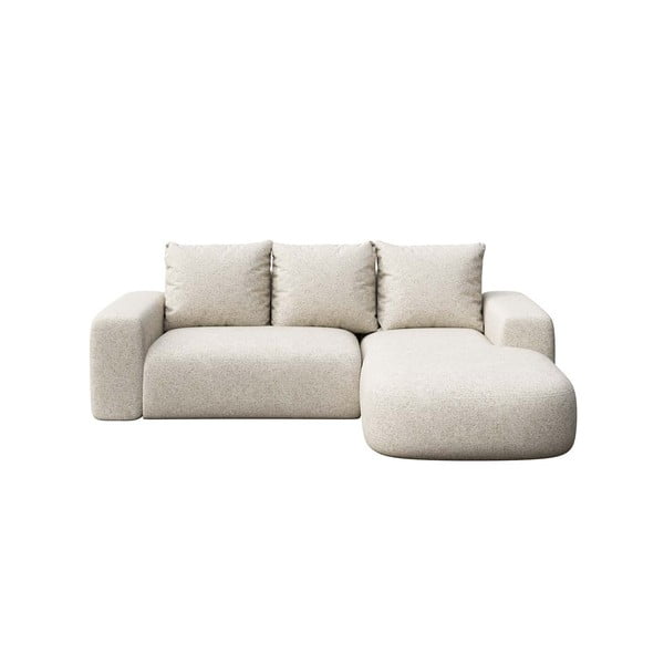 Krēmkrāsas stūra dīvāns (ar labo stūri) Feiro – MESONICA