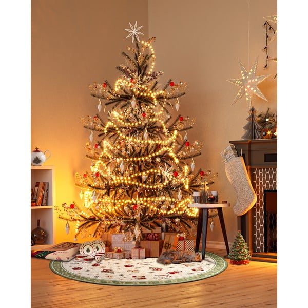 Zaļš apaļš paklājs ar Ziemassvētku motīvu no kokvilnas maisījuma ø 160 cm Toy's Delight Green Christmas – Villeroy&Boch-image-1